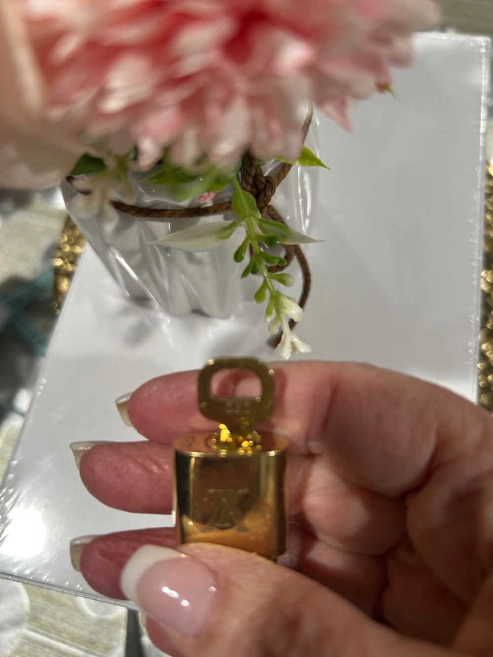 7018. Authentic Louis Vuitton Lock and Key. #323 - Picture 2 of 4